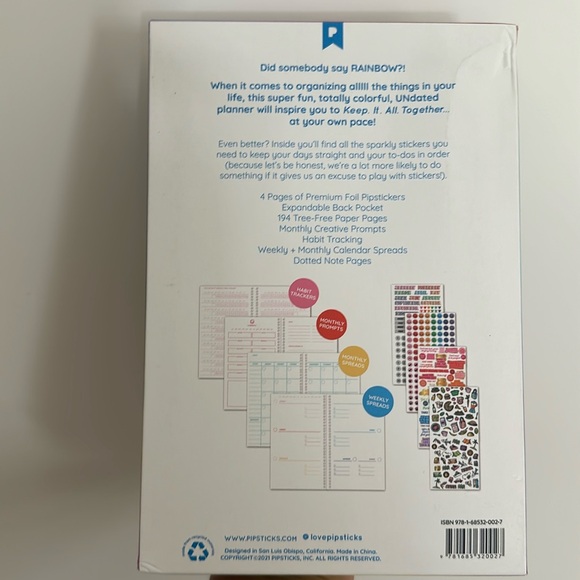 Pipsticks 12 Month Rainbow Planner 🌈 undated monthly planner ⚡️ - Picture 2 of 11